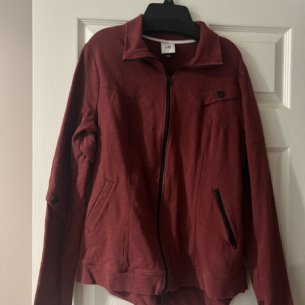 CAbi Burgundy Women's Zip Jacket